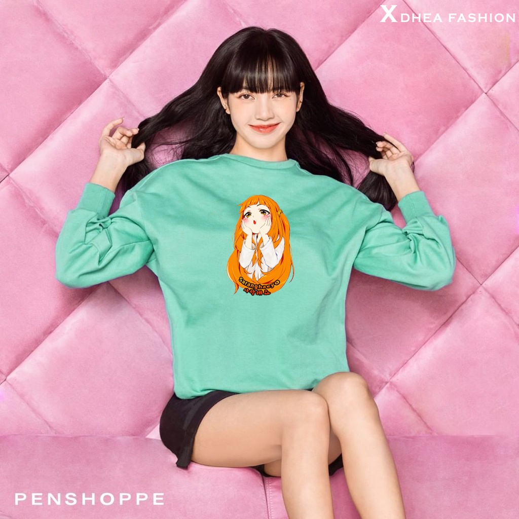 🅳🅵 Sweater Saranghaeyo Anime Sweater Unisex | Dhea Fashion