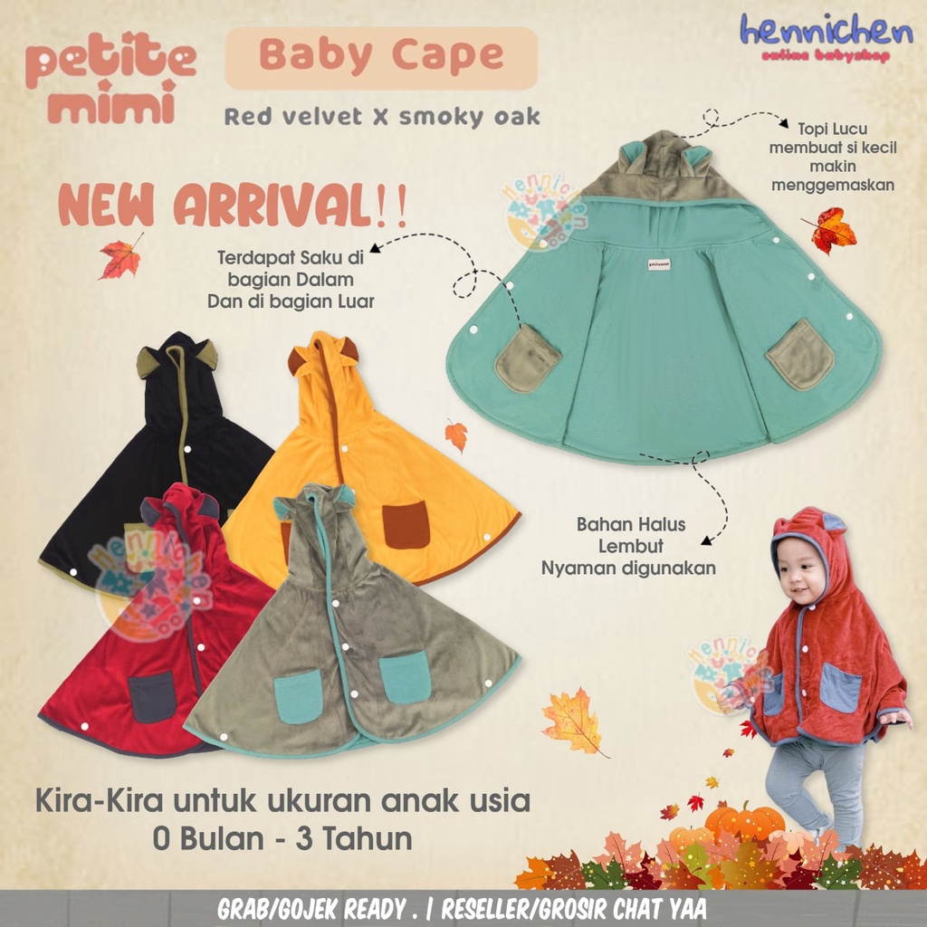 PETITE MIMI JAKET BAYI BABY CAPE SELIMUT BOLAK BALIK SELIMUT ANAK HALUS SUPER LEMBUT