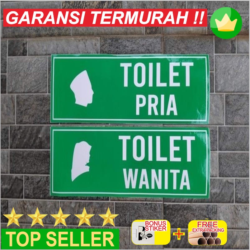 

Terlaris sign akrilik toilet pria/wanita / rambu akrlilik toilet 30x10cm Elegan 1PCS