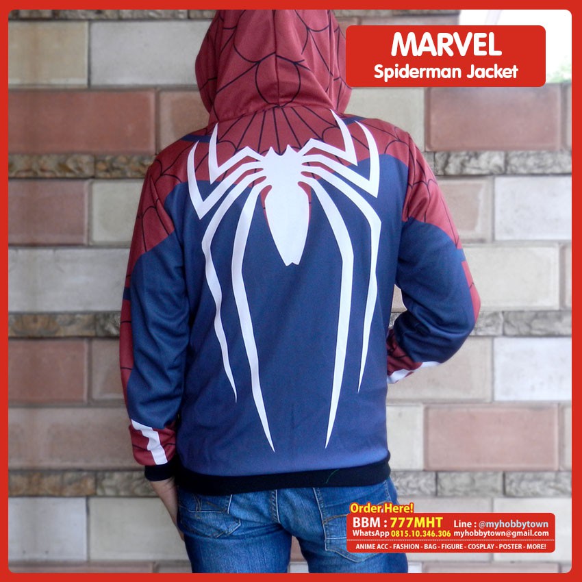 Jaket Superhero Marvel Full Print Spiderman