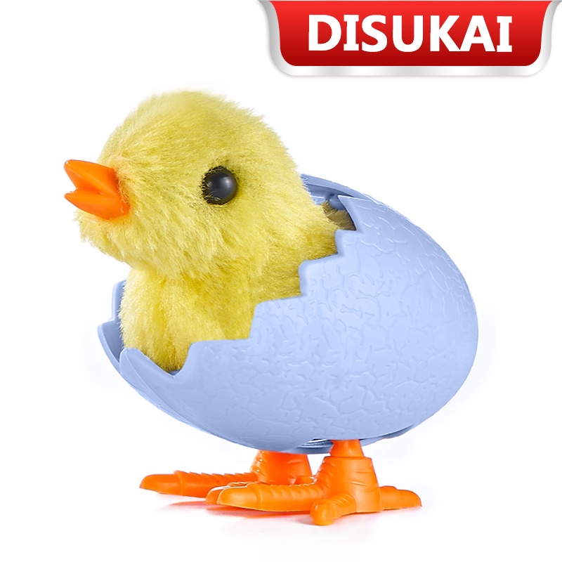 【Stok Baru】Mainan ayam anak kulit telur yang lucu Model ayam anak kulit telur berjalan otomatis