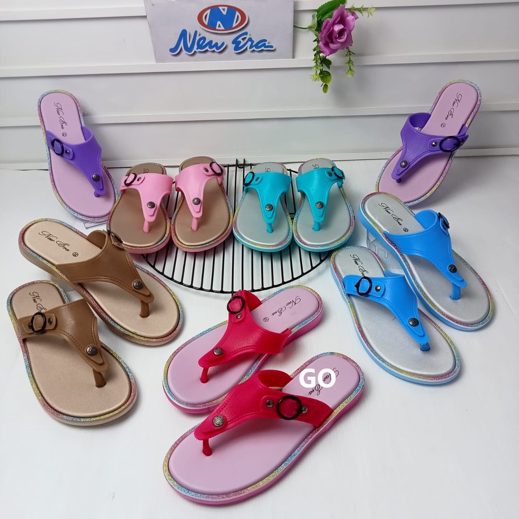 gof NEW ERA TG 789 Sandal Japit Karet Anak Perempuan Tanggung Sendal Anti Slip Original