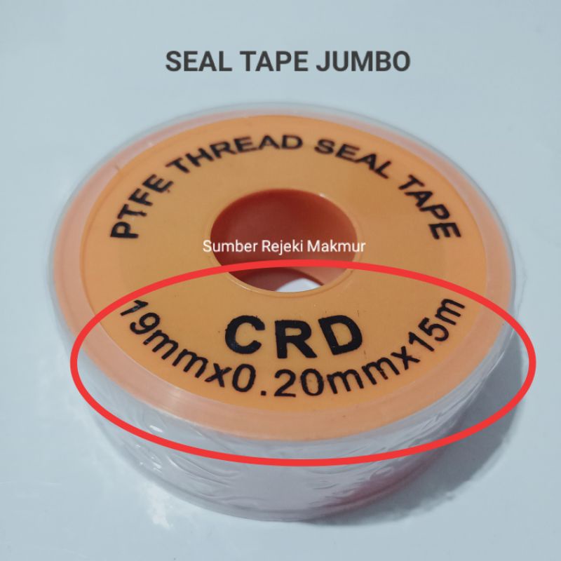 Seal tape besar jumbo 19 mm x 15 meter | siltip jumbo sealtape pipa paralon