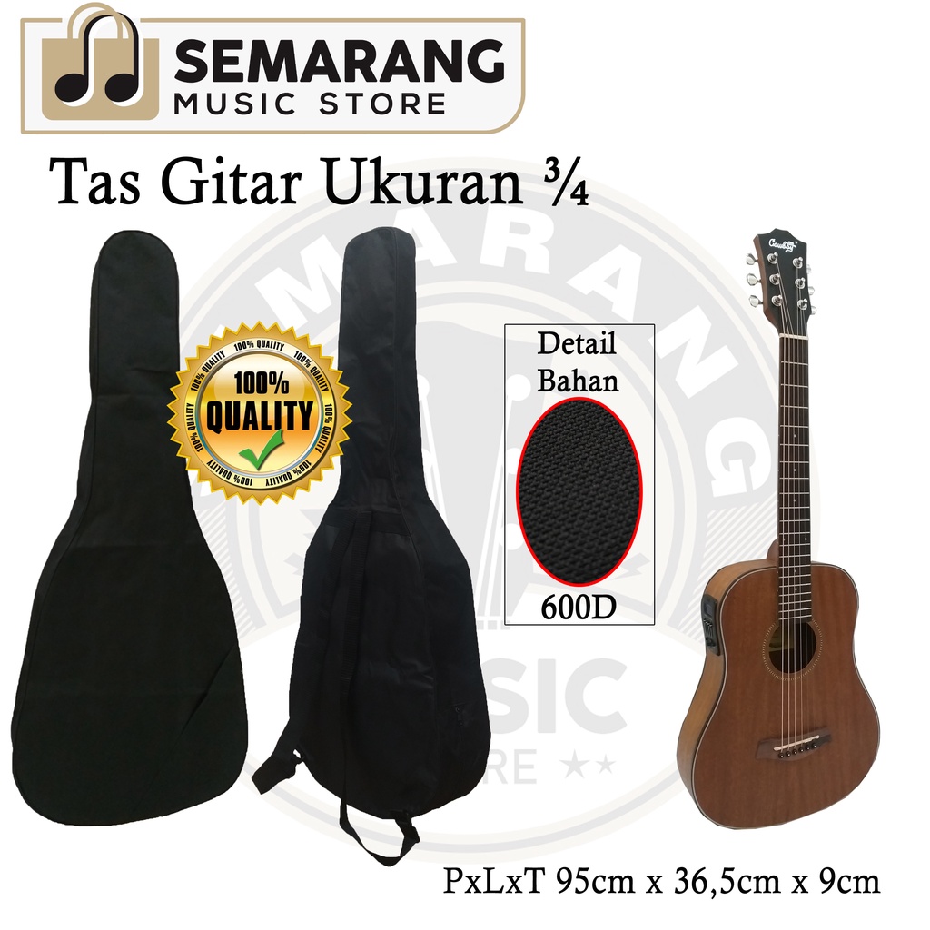 Tas Gitar Mini atau Tas Ukuran Gitar 3/4 / Softcase Gitar Mini ¾  Bahan Kuat