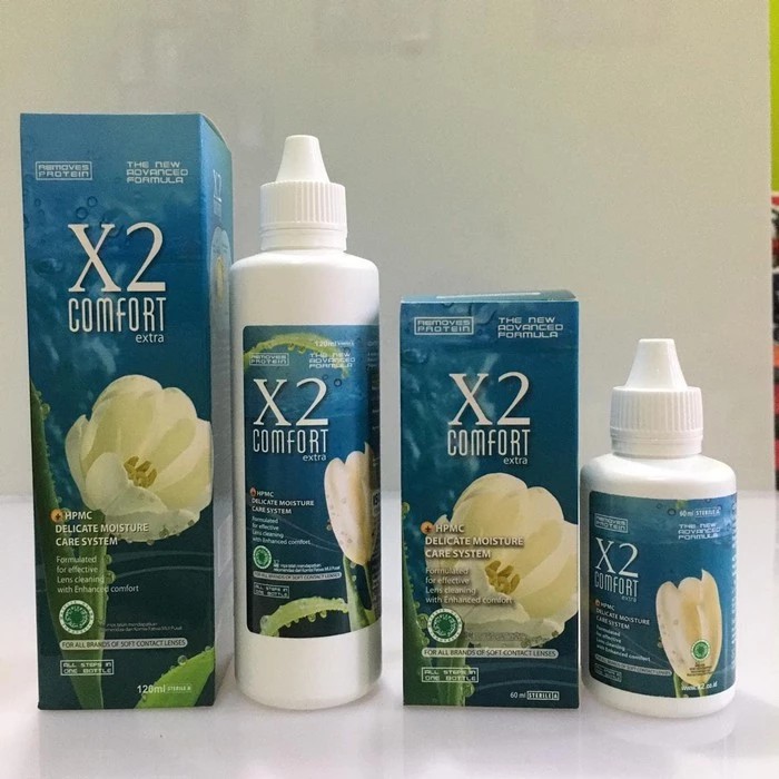 X2 COMFORT CAIRAN PEMBERSIH SOFTLENS. UK. 500ML/120ML/60ML