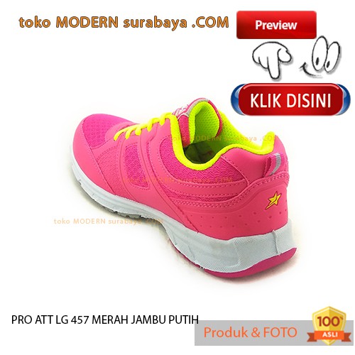 PRO ATT LG 457 MERAH JAMBU PUTIH sepatu wanita olahraga sneakers