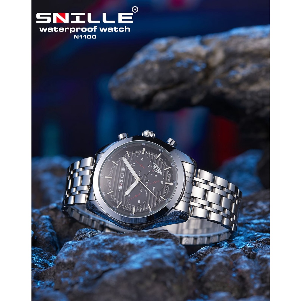 JAM TANGAN PRIA SNILLE WATCH ORIGINAL ION PLATED STAINLESS STELL/ JAM TANGAN PRIA SNILLE TYPE N1100