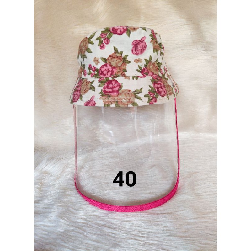 topi anak anti corona bucket hat anak topi bayi anti corona topi faceshield-40