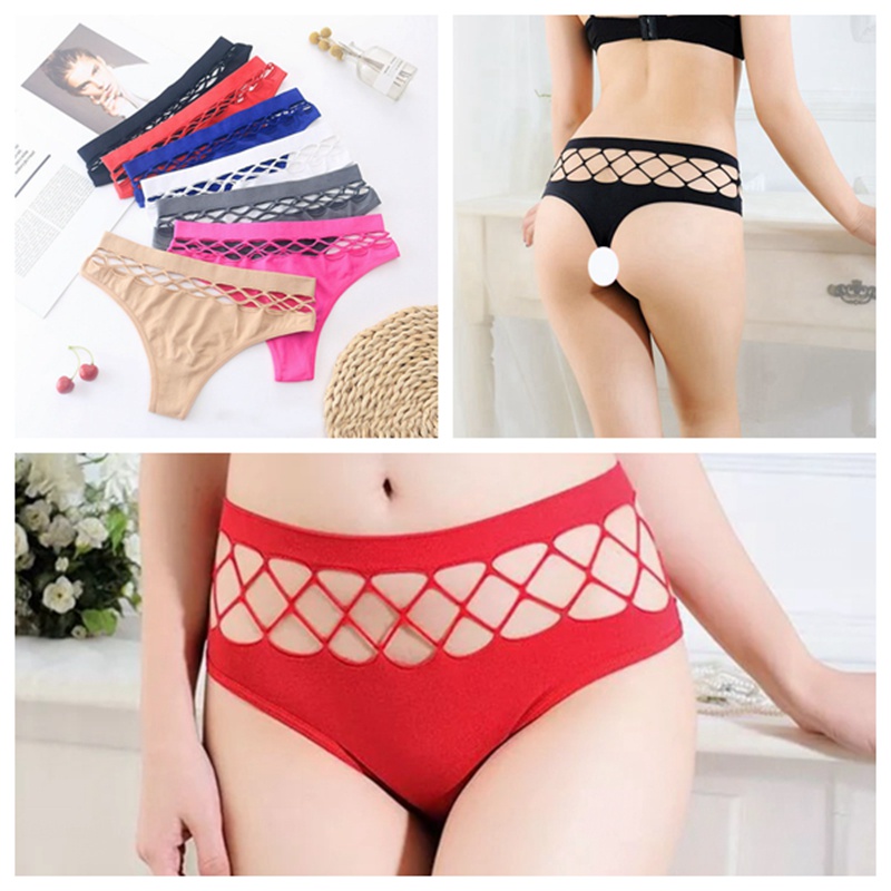 Celana Dalam Wanita Seamless G String Melubangi Transparan Sexy Thong Pinggang Rendah Tpanties C220