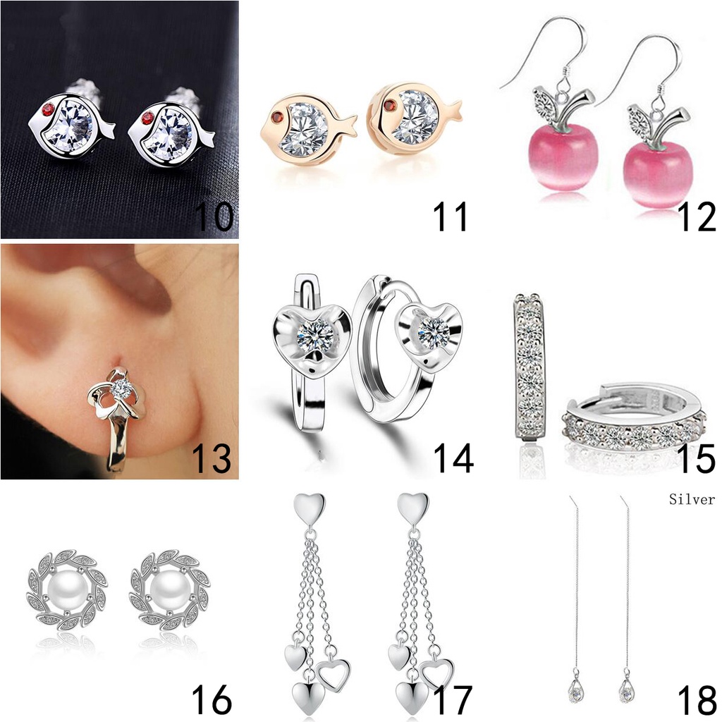 925 anting-anting perak murni, Busana sederhana, Anting-Anting wanita, Perhiasan Fashion Korea, Aksesoris telinga ED008