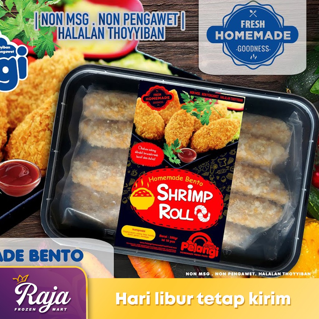 

Pelangi Bento Shrimp Roll isi 10 / Makanan Beku / Frozen Food / Makanan Jepang
