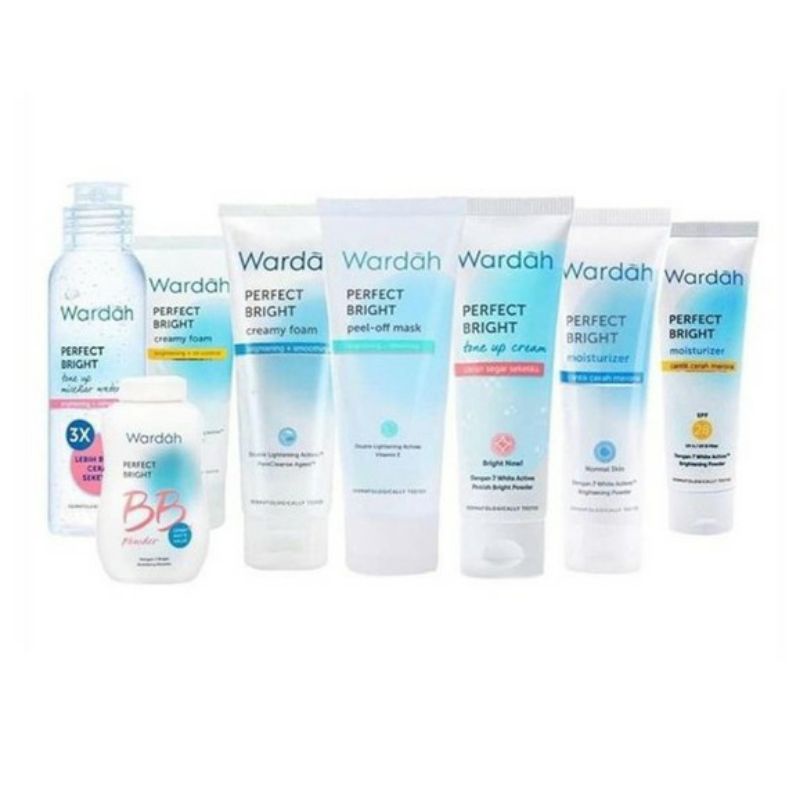 WARDAH Perfect Bright SPF 28 / Cleansing Wash Smooth &amp; Oily / Tone Up C / Micellar Water / BB Powder / Powder Cream