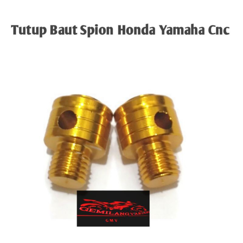Penutup tutup lubang baut-baud spion variasi model black diamond bahan cnc sepasang motor nmax, beat, vario, aerox, crf, supra, mio, r15, mx, vario 125, vario 150, blade, revo, jupiter, pcx, adv, scoopy, fino, cb150r, cbr150r, rx king, tiger, megapro-2