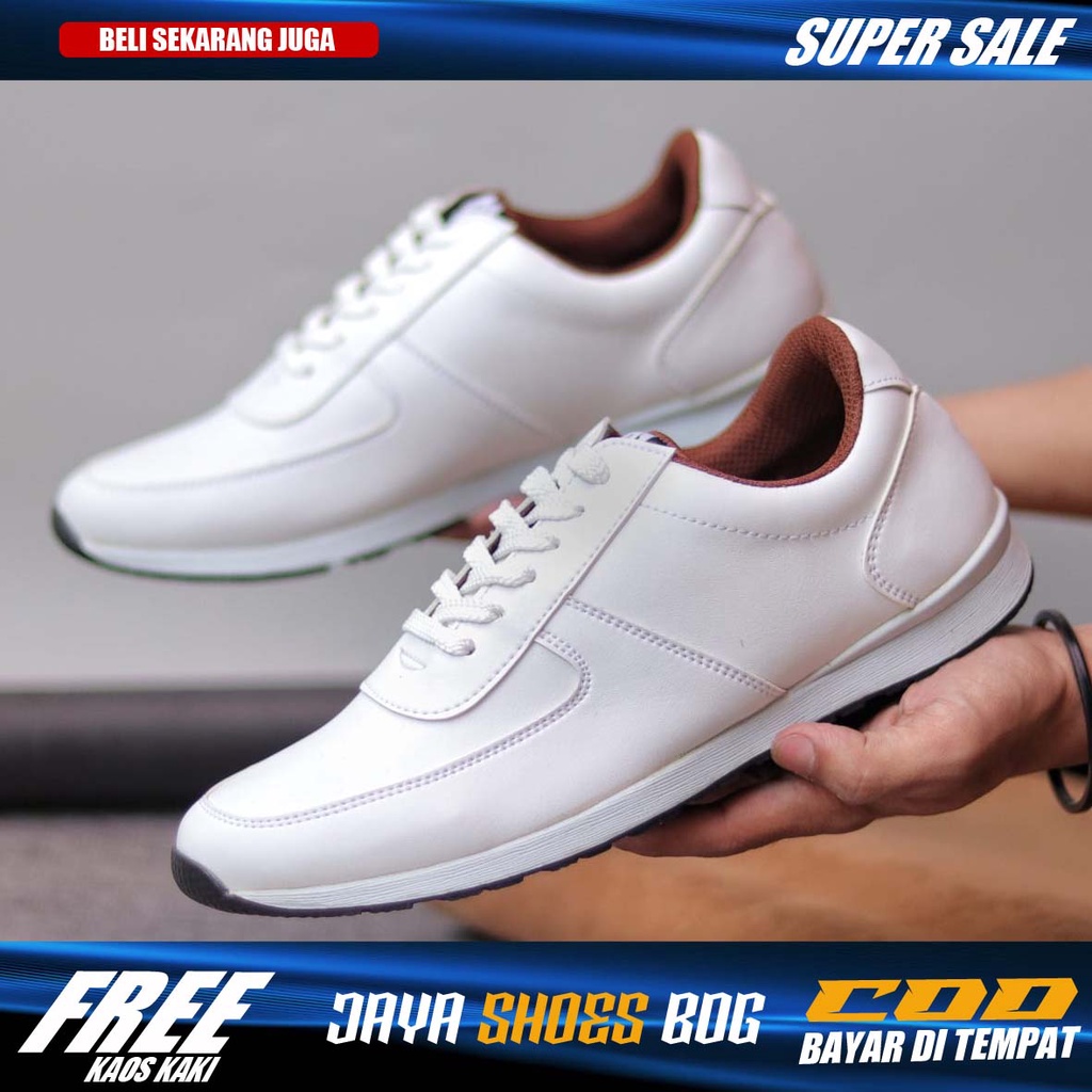 PRUNG Sepatu Kasual Sneaker Putih Simple Murah Sporty Trendy Kekinian Original Distro