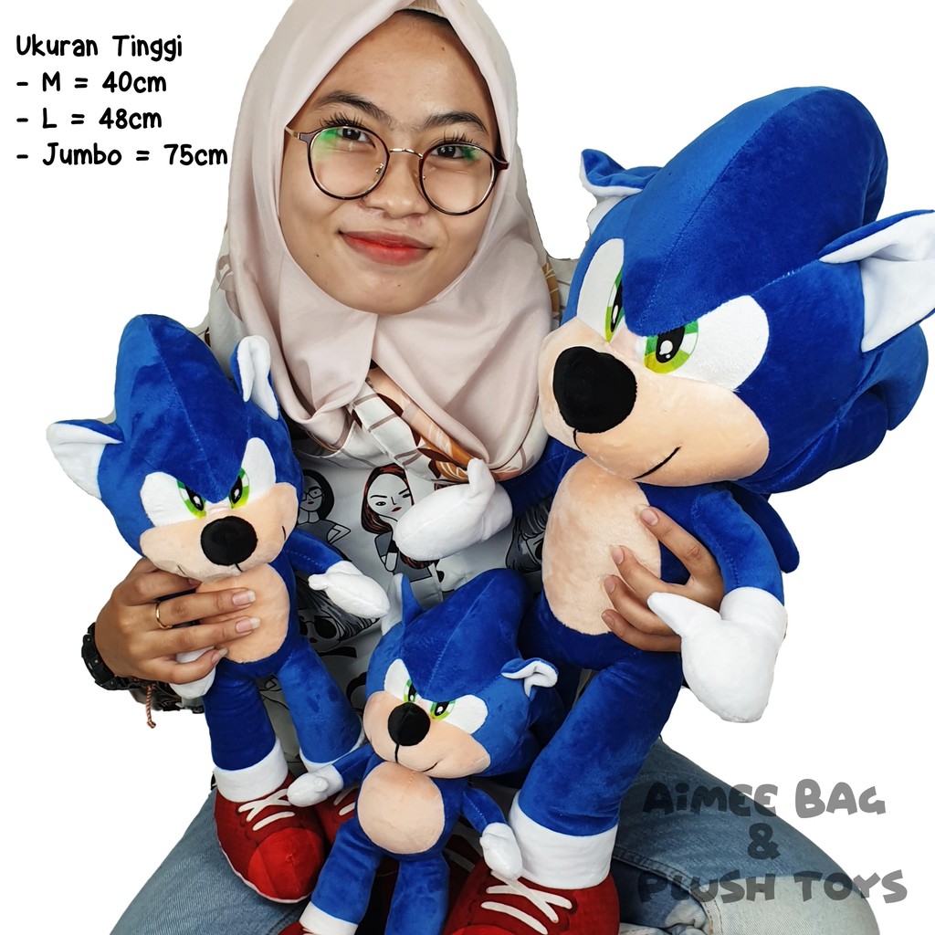 Boneka Sonic The Hedhehog Jumbo (Tinggi 75cm)