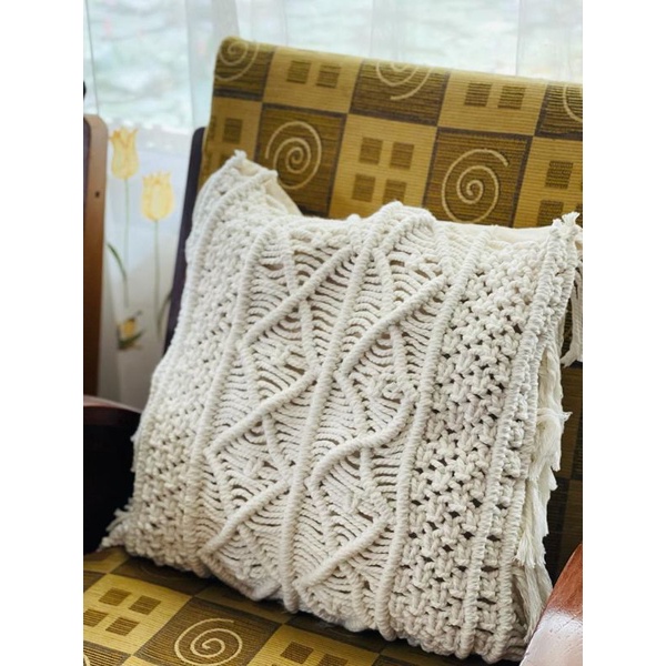 READY STOK) macrame sarung bantal /macrame cover bantal