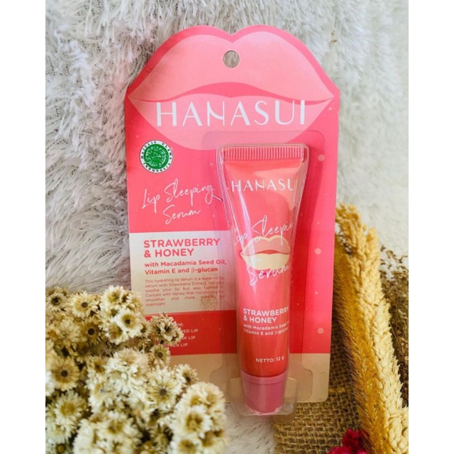 Hanasui Lip Sleeping Serum -- lip serum hanasui -- lip sleeping serum strawberry