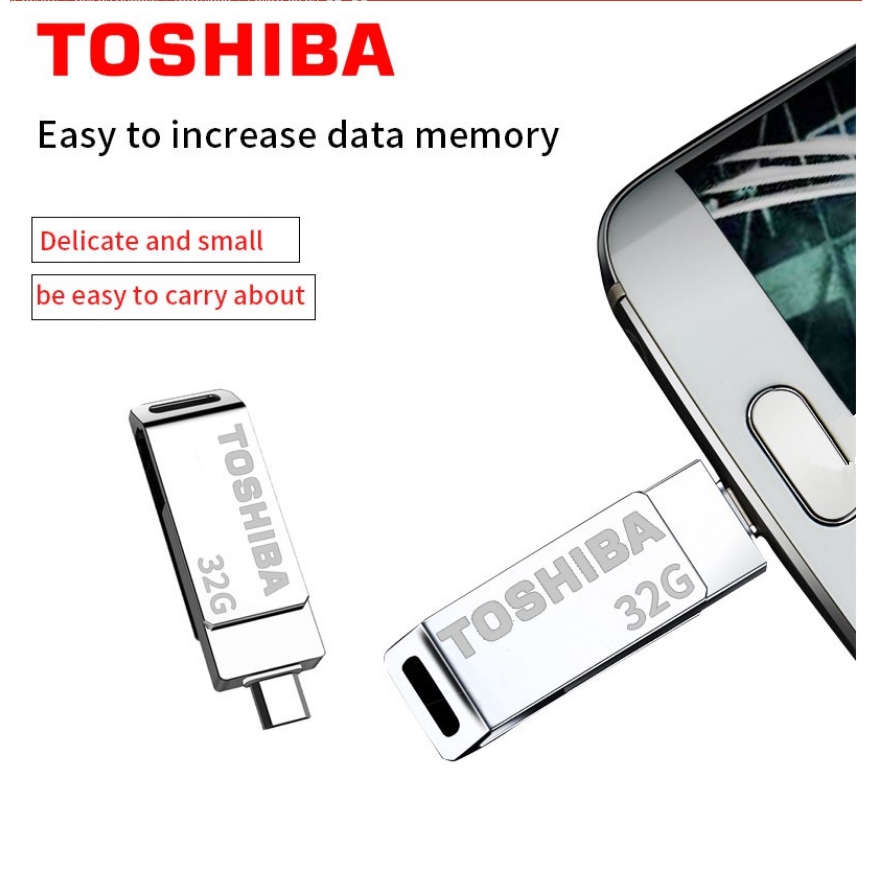 Toshiba 2 in 1 Metal 32GB USB 2.0 Micro USB OTG Dual USB Disk Memory