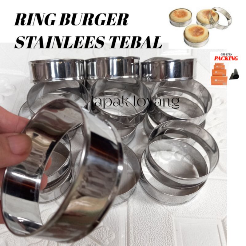 12 pc Ring bulat/Ring roti/ ring burger/ ring cutter murah/ ring cutter stainlees 0.4 mm
