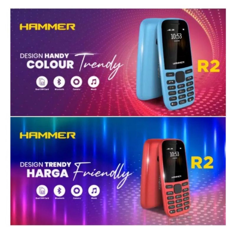 0Advan Hammer R1X New / R2 Candybar Hp Murah Garansi Resmi