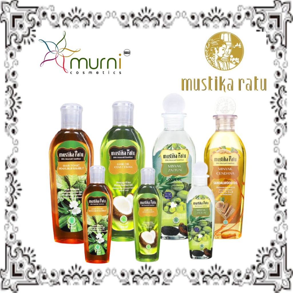 MUSTIKA RATU HAIR TONIC, MINYAK ZAITUN , HAIR OIL 175ML &amp; 75 ML