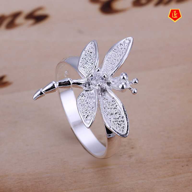 [Ready Stock]Fashion Creative 925 Silver Dragonfly Ring