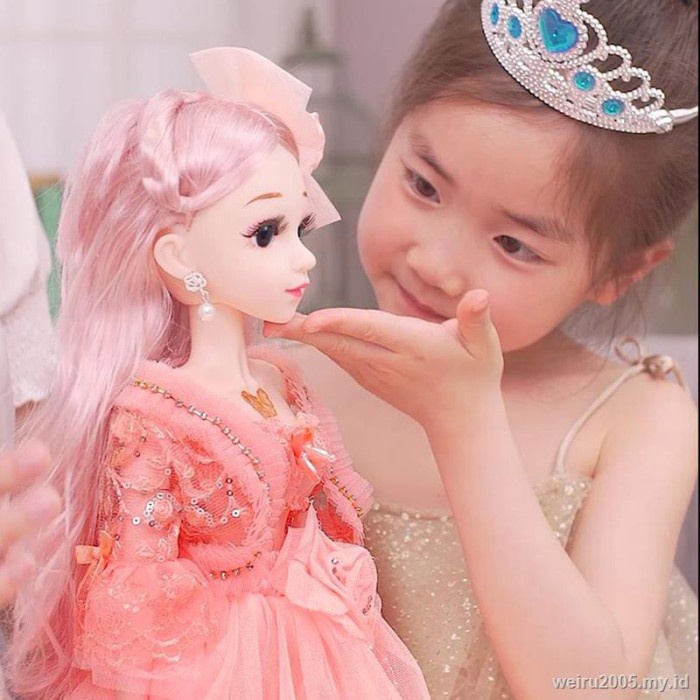 Mainan Boneka Barbie Princess Ukuran Besar 60cm untuk Anak Perempuan