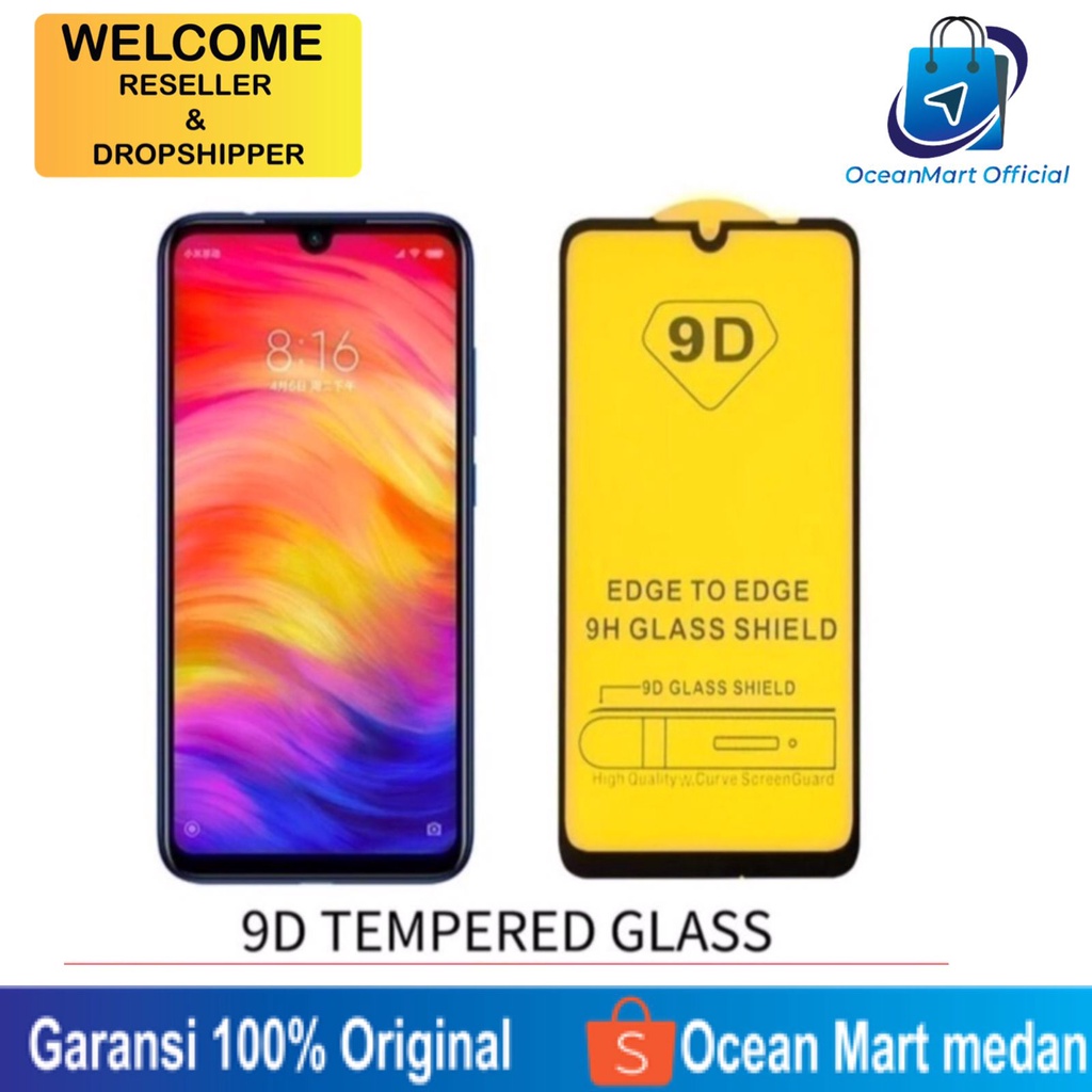 Tempered Glass 9D Full Glue Cover Anti Gores Samsung A11 A20 A72 A21s A01 M40 Screen Protector Pelindung Layar HP