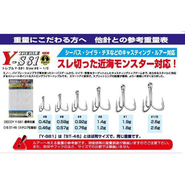 TREBLE HOOK DECOY YS 81 (Color SILVER)