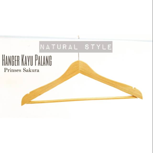 Hanger Kayu Palang Natural Dewasa