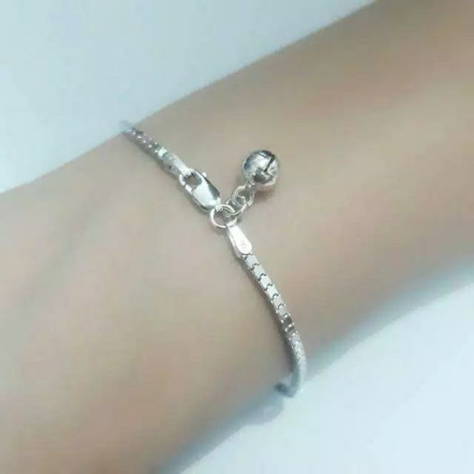 COD GELANG TANGAN MILANO PERAK 925 LAPIS EMAS PUTIH - PERHIASAN SILVER WANITA - PERAK ASLI - GP56