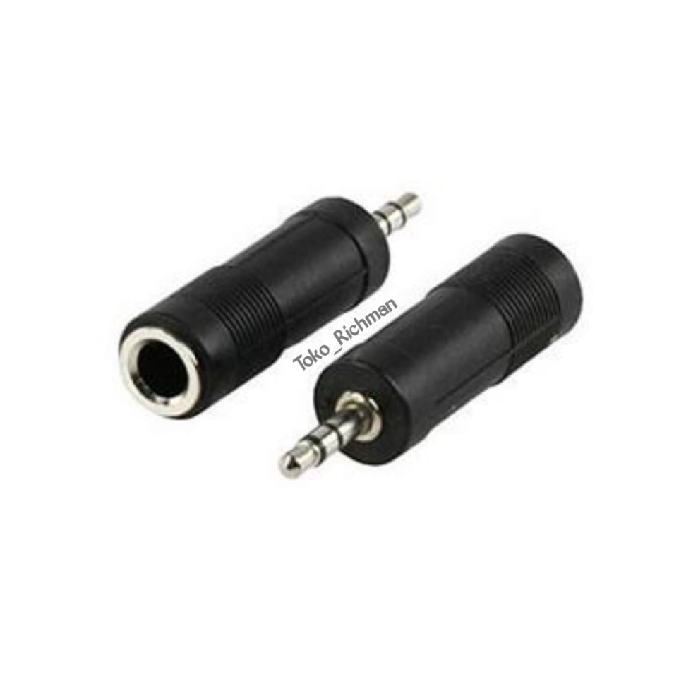 Sambungan Microphone 6.5mm ke 3.5mm Konektor Converter Microphone