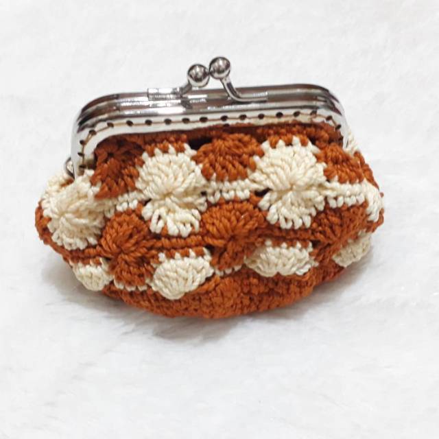 Dompet koin rajut - Catherine Wheel Coin Purse