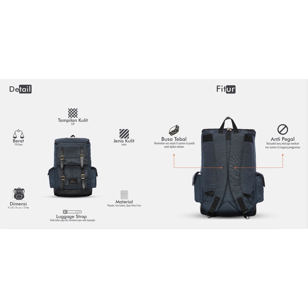 SAVAGE NAVY |ManNeedMe x URBAN| Tas Ransel Pria Wanita Tas Backpack ORIGINAL