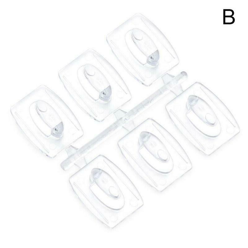 6/20Pcs Transparent Strong Adhesive  Hooks / Bathroom Kitchen Towel Removable Key Hanger Hooks