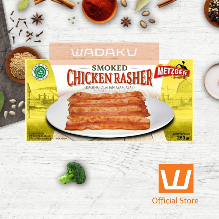 

Metzger Daging Ayam Asap Smoked Chicken Rasher 250G Halal
