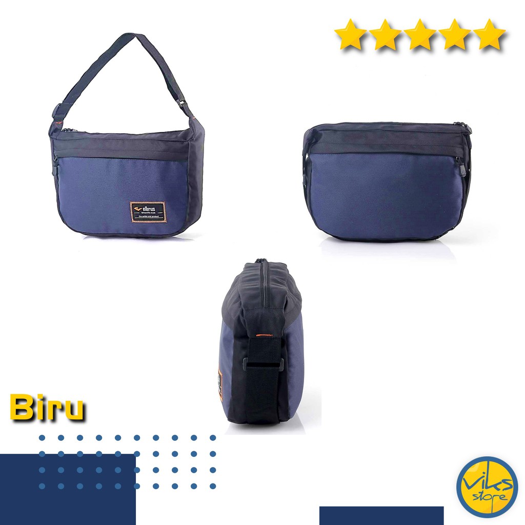 Tas Selempang Pria Cowok Elbrus Original Slingbag Tas Kerja Kuliah Sekolah Simple Hijau Biru Merah Ukuran Sedang Simpel Minimalis