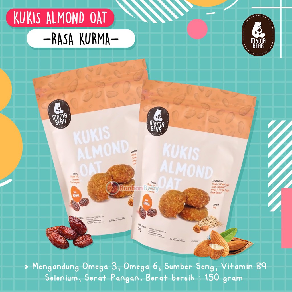 Kukis Almond MamaBear Kukis 150gr Kukis ibu hamil