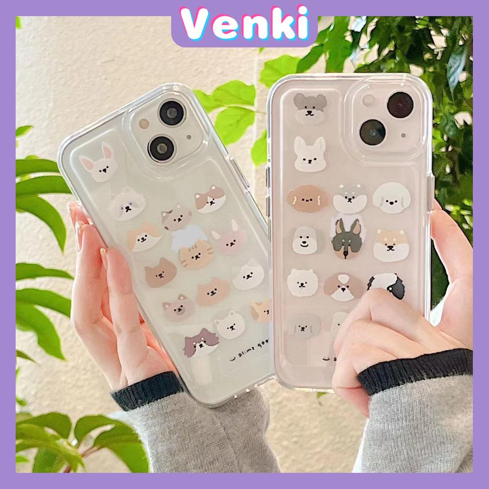 iPhone Case Silicone Soft Case Clear Case Space Case Shockproof Protection Camera Metal Button Cartoon Dog Compatible For iPhone 11 Pro Max 13 Pro Max 12 Pro Max 7Plus xr XS Max