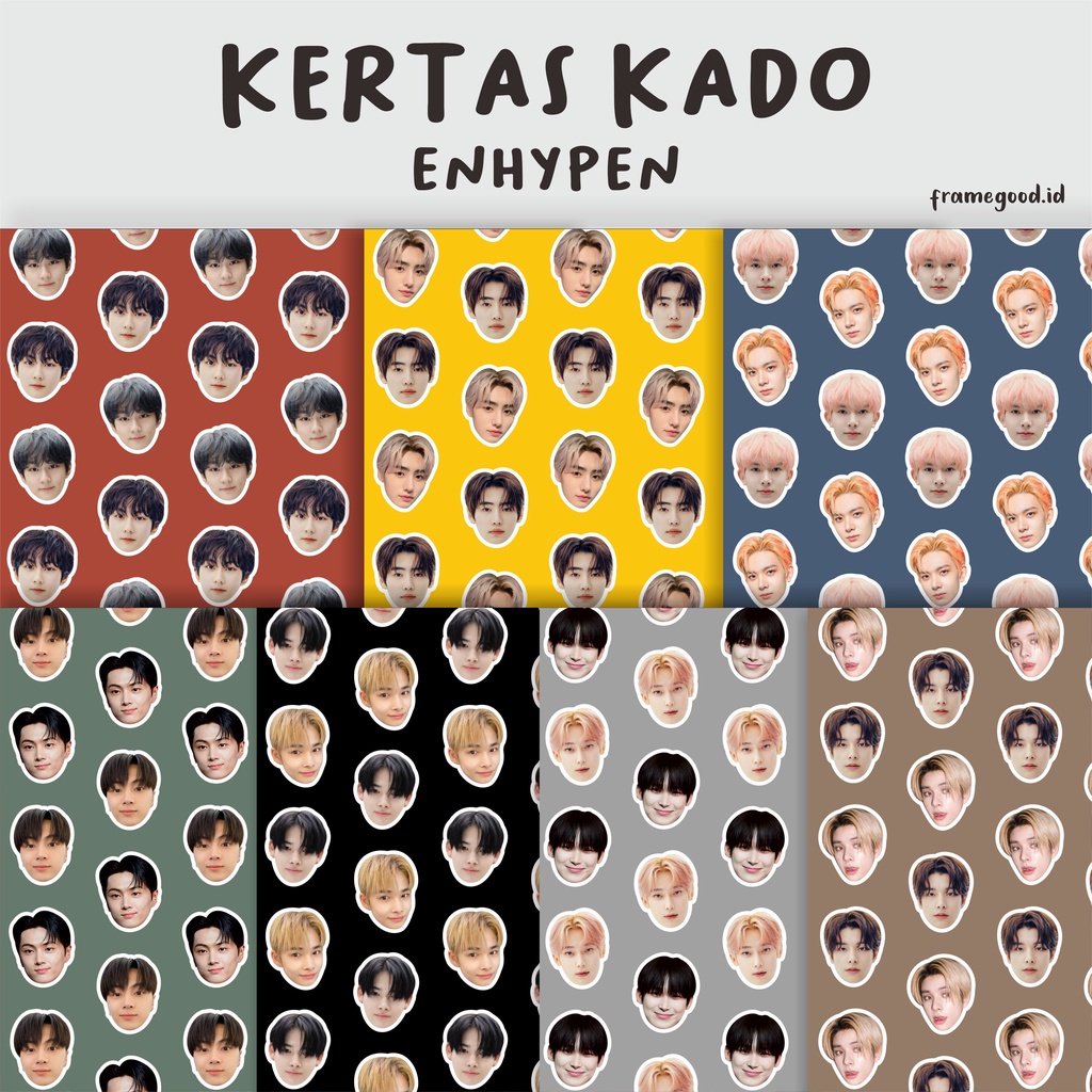 

kertas kado ENHYPEN (ukuran A3+) / heeseunh jake jay jungwon ni-ki sunghoon sunoo all member engine