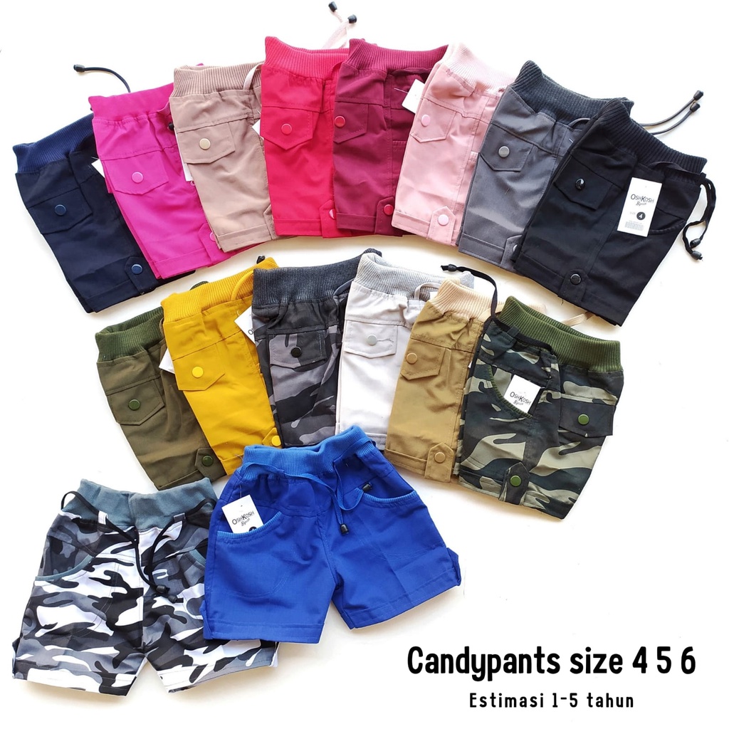 Celana pendek harian anak 0 - 5 Tahun candy pants hotpants size 4 5 6