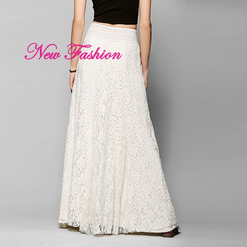 high waist long skirt