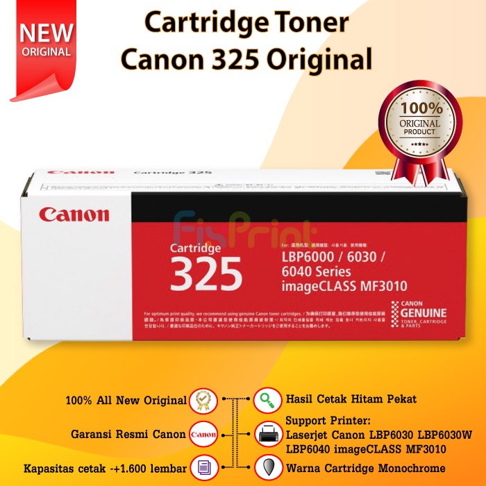 Cartridge Toner Canon 325 CRG-325 EP325 EP-325 Printer LBP6030 LBP6030