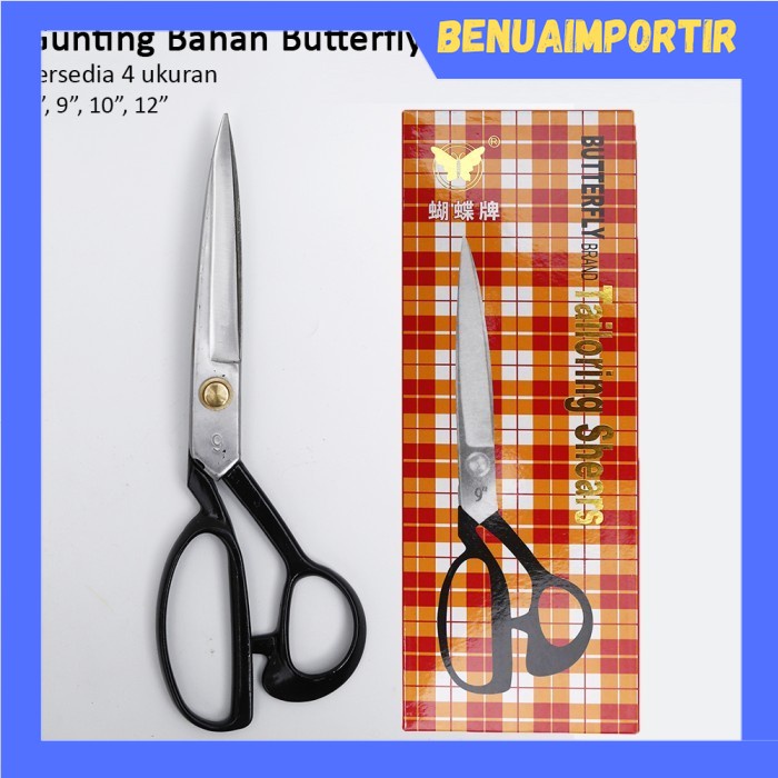 

BENUAIMPORTIR - Gunting Kain Butterfly Gunting Bahan konveksi 8 , 9 , 10 inch - GBUTT -