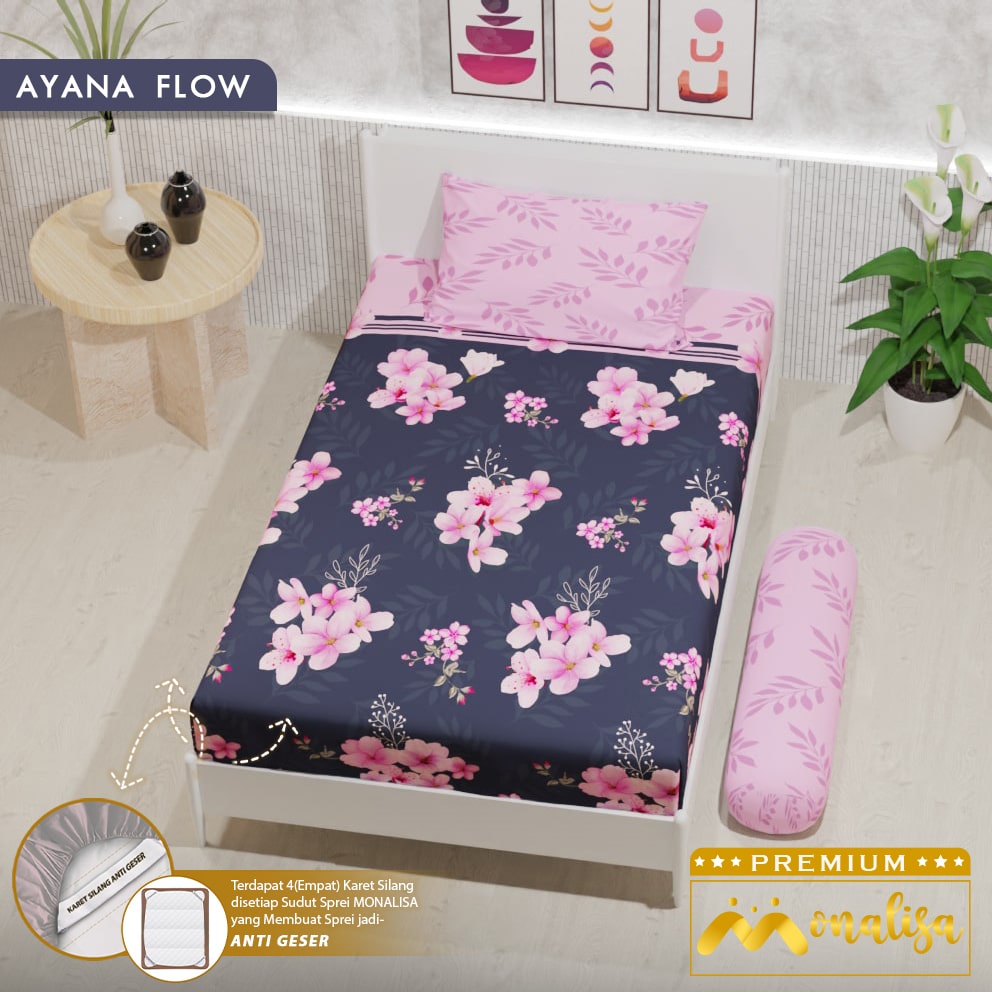 Monalisa Premium Sprei Uk 90/100/120 - Ayana Flow