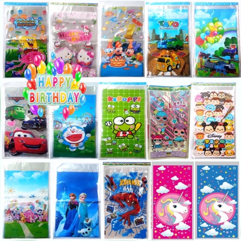 ( Pak 10 Lembar ) KANTONG OPP SOUVENIR MOTIF - PLASTIK SOUVENIR PLASTIC GOODIE BAG SNACK BINGKISAN ULANG TAHUN PR1NC3SS M1CK3Y M0U$E FR0Z3N DOR4EMON H3LLOKITTY UN1C0RN P0NY $PONGEB0B KERO KER0P1 C4RS L0L T4Y0 TH0M4S T$UM T$UM SPID3RMAN