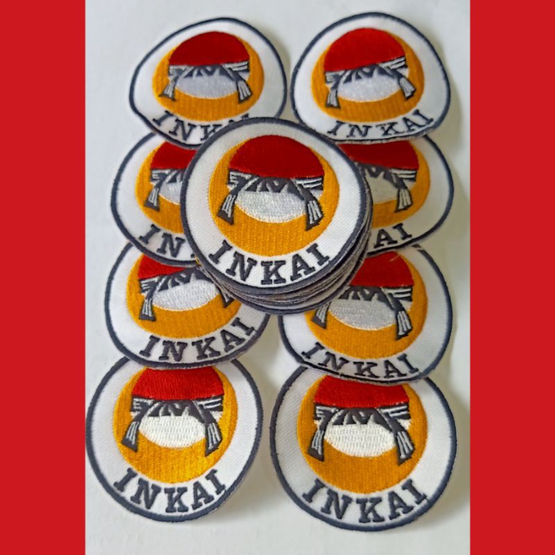 LOGO INKAI emblem baju atlit INKAI Bordir seragam karate seni beladiri