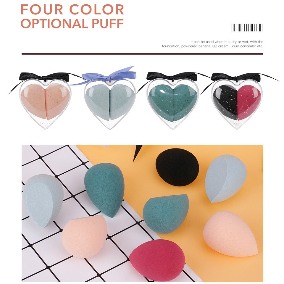 (READY &amp; ORI) O.TWO.O OTWOO Beauty Puff Heart Shape Sponge Hati Spons 9930