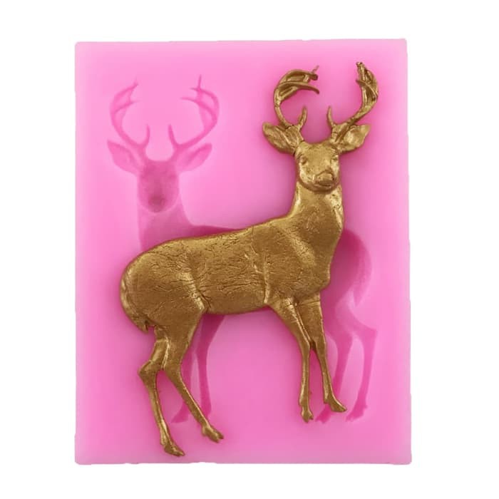 3D Silicon Mold Fondant Cake Decoration - Christmas Deer