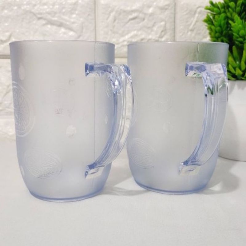 ( 6pcs 4pcs ) GELAS PLASTIK CORONA 400ml/GELAS CORONA KRISTAL SUNRISE MURAH